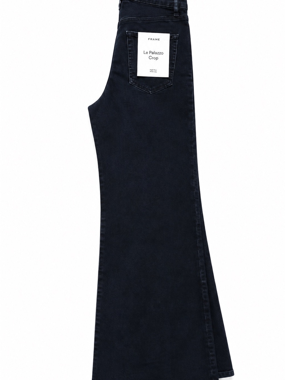 FRAME Le Palazzo Crop Jeans High Rise Wide Leg Dark Navy Size 29 NWT - Picture 8 of 13